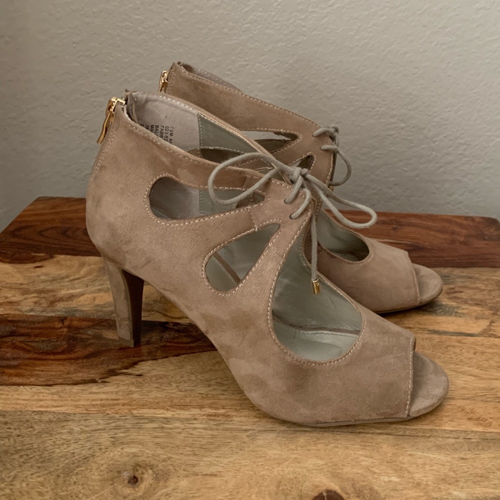 Ana suede high heels (nude)